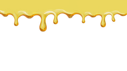 Amber Yellow Gold Oil drop clarity and shine isolated on white background. This has clipping path.