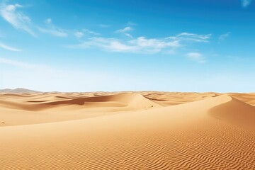 Fototapeta na wymiar Blue desert dune adventure sand nature travel dry sahara sky yellow landscape