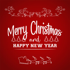 Vector merry christmas and happy new year promotion banner design vector