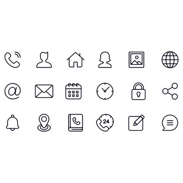 Homepage Line Icons vector design