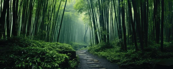 Fotobehang Bamboo forest © thejokercze