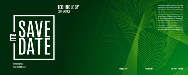 Save the date AI banner. Can be used for business, marketing and advertising. logo graphic design of event summit made for AI Technology and upcoming events. Vector EPS 10