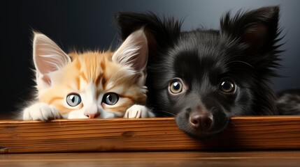 Couple Friends Cat Dog Run Merrily, HD, Background Wallpaper, Desktop Wallpaper