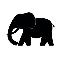 Elephant Silhouette.  Zoo animal elephant icon. Symbols of Republican political parties USA. Vector illustration