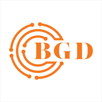BGD letter design. BGD letter technology logo design on white background. BGD Monogram logo design for entrepreneur and business
