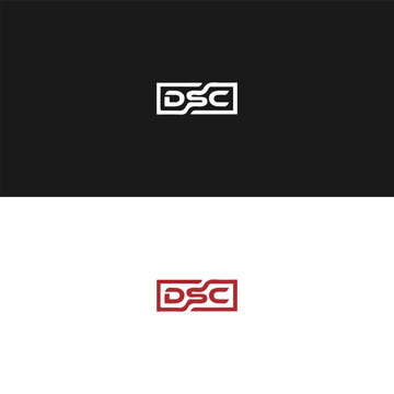DSC logo. D S C design. White DSC letter. DSC, D S C letter logo design. Initial letter DSC linked circle uppercase monogram logo. D S C letter logo vector design.