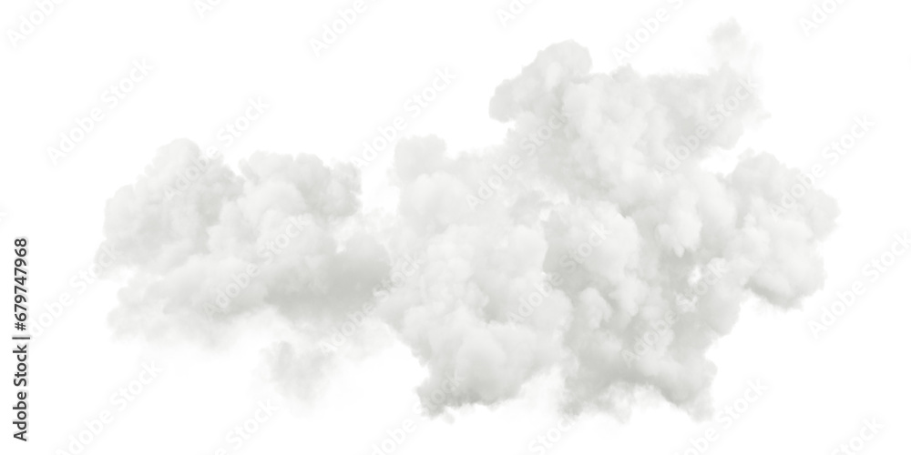 Aufkleber soft clouds flowing free shapes isolated on transparent backgrounds 3d illustrations
