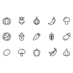  Vegetables Icons vector design