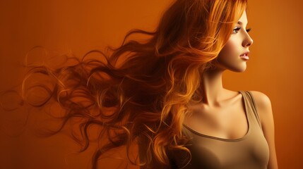 Fototapeta na wymiar Beautiful Young Girl Long Hair Relaxing, HD, Background Wallpaper, Desktop Wallpaper