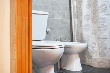 The bathroom in the house