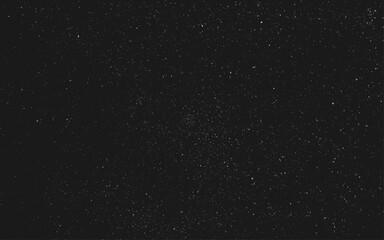 Distressed white grainy texture. Dust overlay textured. Grain noise particles. Snow effects pack. Rusted black background. Vector illustration