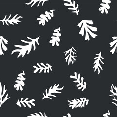 Fototapeta na wymiar Trendy floral seamless pattern inspired black and white floral pattern