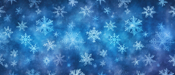 Fototapeta na wymiar Snowflakes on a blue background. Christmas background with snowflakes.