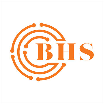 BHS letter design. BHS letter technology logo design on white background. BHS Monogram logo design for entrepreneur and business