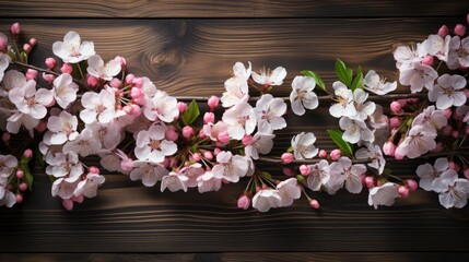 Apple Flowers On Wooden Background, HD, Background Wallpaper, Desktop Wallpaper