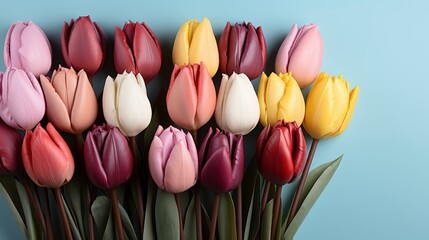 Beautiful Colourful Tulip Flowers Background, HD, Background Wallpaper, Desktop Wallpaper