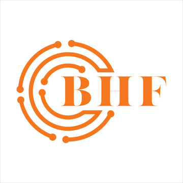 BHF letter design. BHF letter technology logo design on white background. BHF Monogram logo design for entrepreneur and business
