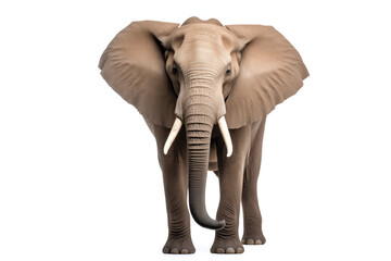 Obraz premium African elephant Loxodonta africana cut out and isolated on a white background