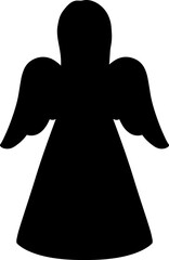 Christmas angel silhouette