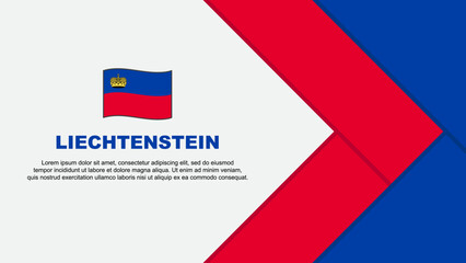 Liechtenstein Flag Abstract Background Design Template. Liechtenstein Independence Day Banner Cartoon Vector Illustration. Liechtenstein Cartoon