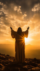 Fototapeta premium Jesus cristo o salvador , simbolo da fé cristã 