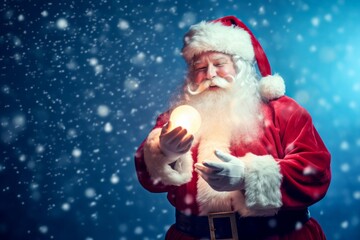 Jolly Santa: Spreading Christmas cheer glow.