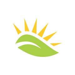 nature sun vector logo