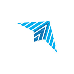 flaying paper vector logo