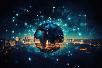 Global network security - obrazy, fototapety, plakaty