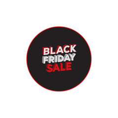 Abstract vector black friday sale label tag illustration