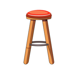 MINIMALIST STOOL CHAIR FLAT VECTOR