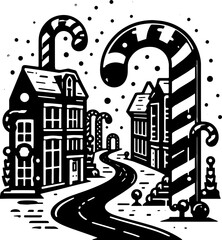 Candy Cane Lane Vector 7