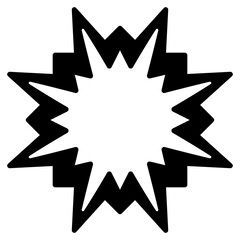 Starburst icon symbol design element. Vector illustration