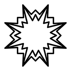 Starburst icon symbol design element. Vector illustration