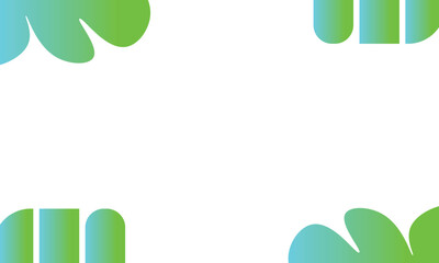 Green Leaf and stripes abstract background in sides 