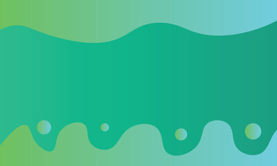 Abstract green background and circle with waves