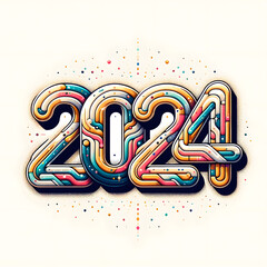 2024: A Spectrum of Creativity with Gradient-Infused Numerals