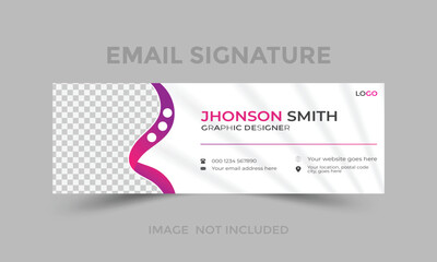Business email signature template design - obrazy, fototapety, plakaty