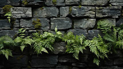 moss on stone wall background