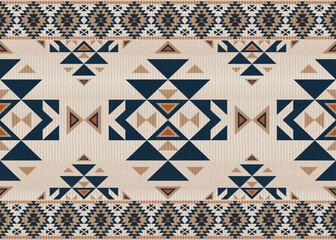 American ethnic native pattern.Traditional Navajo,Aztec,Apache,Southwest and Mexican style fabric pattern.Abstract vector motifs pattern.Design for fabric,clothing,blanket,carpet,woven,wrap,decoration