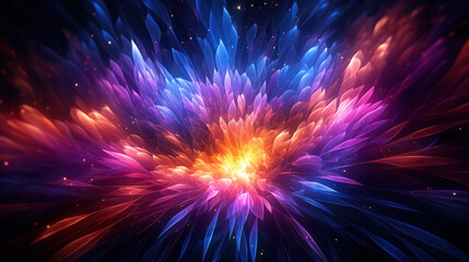 Neon Dreamscape: Abstract Symphony of Vivid Colors. Generative AI