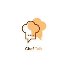 Chef talk logo symbol vector