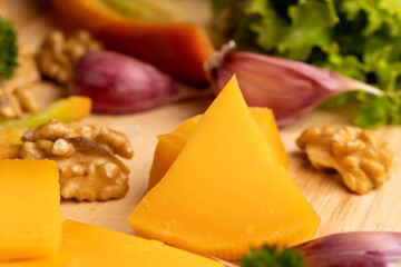 fresh orange cheese and other food products