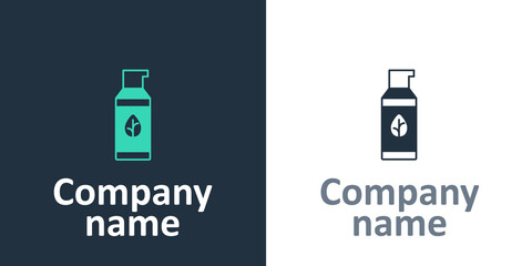 Logotype Organic cosmetic icon isolated Logotype background. Body care products. Logo design template element. Vector