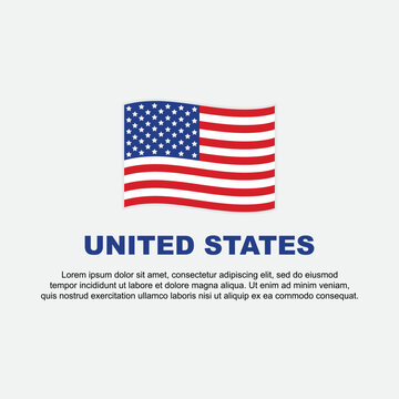 United States Flag Background Design Template. United States Independence Day Banner Social Media Post. United States Background