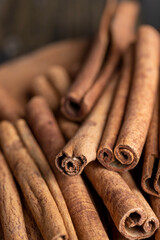 Whole dried cinnamon for baking