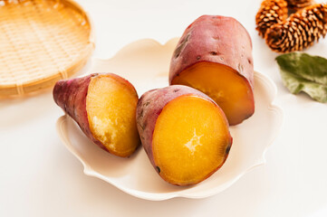 ねっとり甘い野菜蒸したサツマイモ