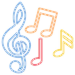 Neon Music Note Icon