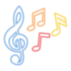 Neon Music Note Icon