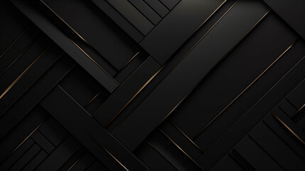 Abstract black and gold geometric luxury background